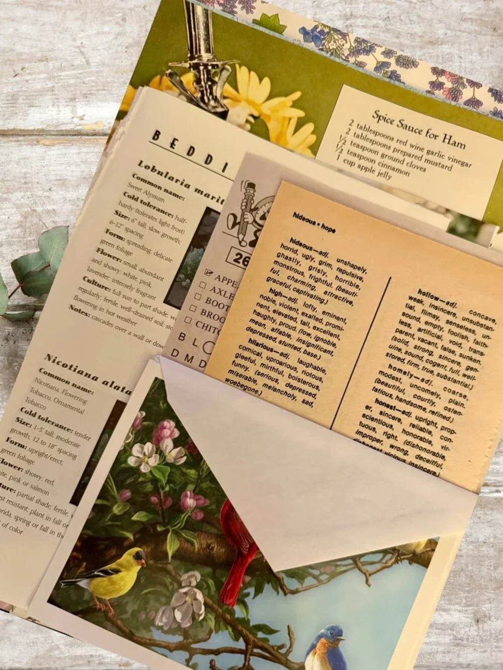 Boho Ephemera Kit, Curated 50+ Scrapbooking Supplies, Junk Journal Kit
